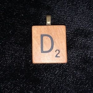 Scrabble Tile “D” Pendant